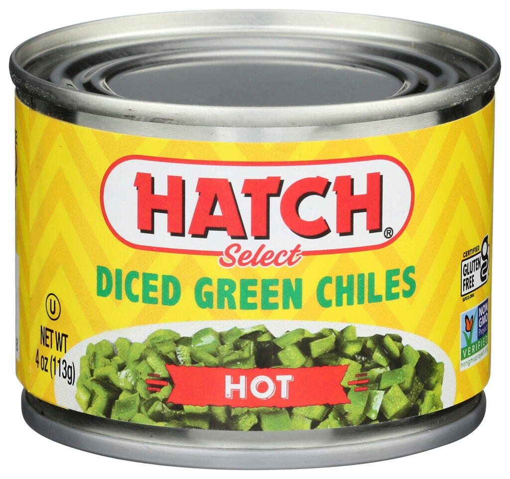 Diced Green Chiles Hot (NEW LABEL)