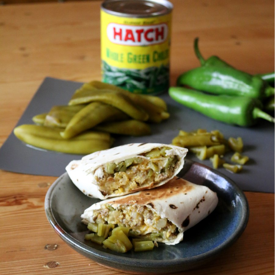 Featured image for post: Sausage and Green Chile Breakfast Burrito