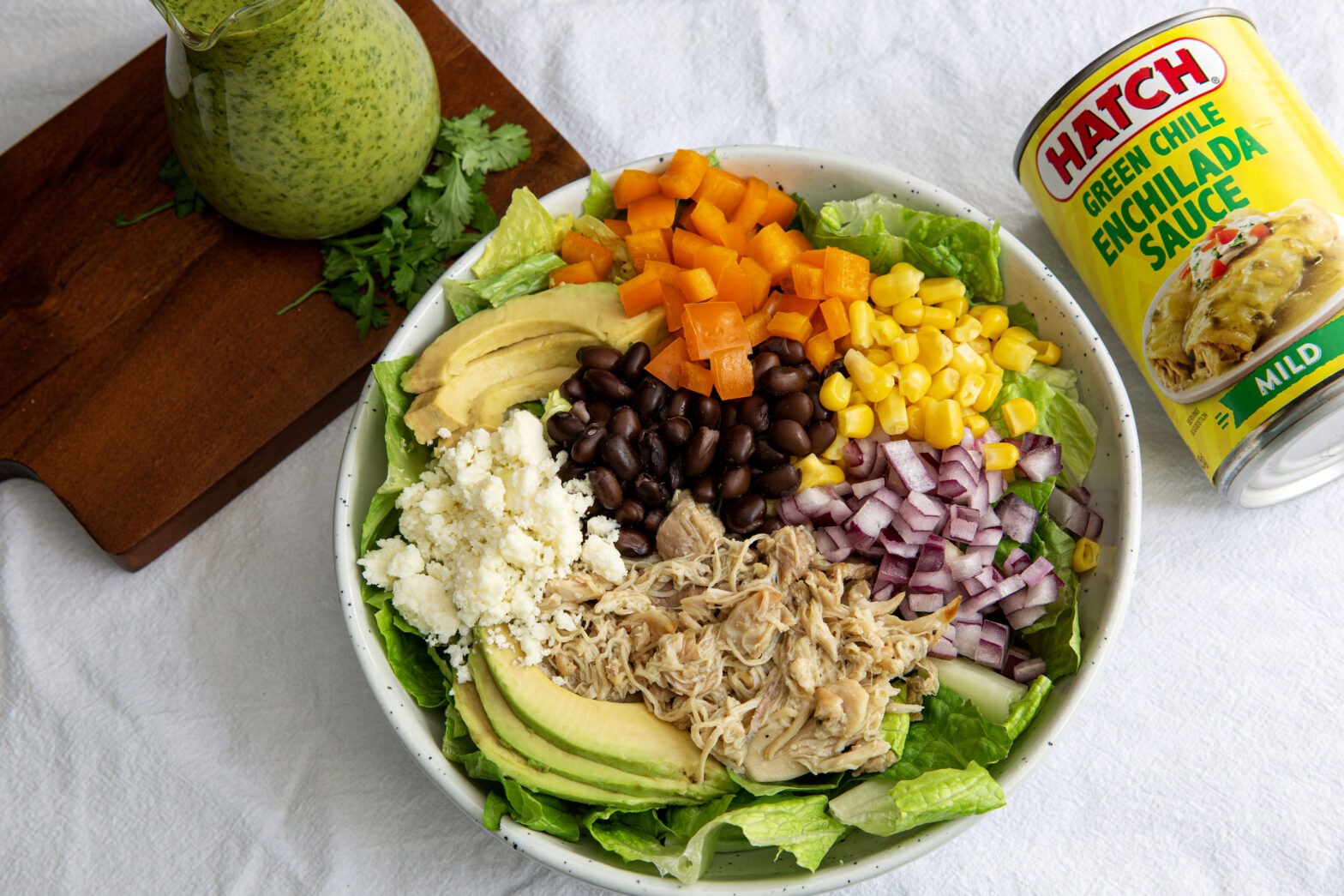Featured image for post: Green Chile Chicken Salad Bowl